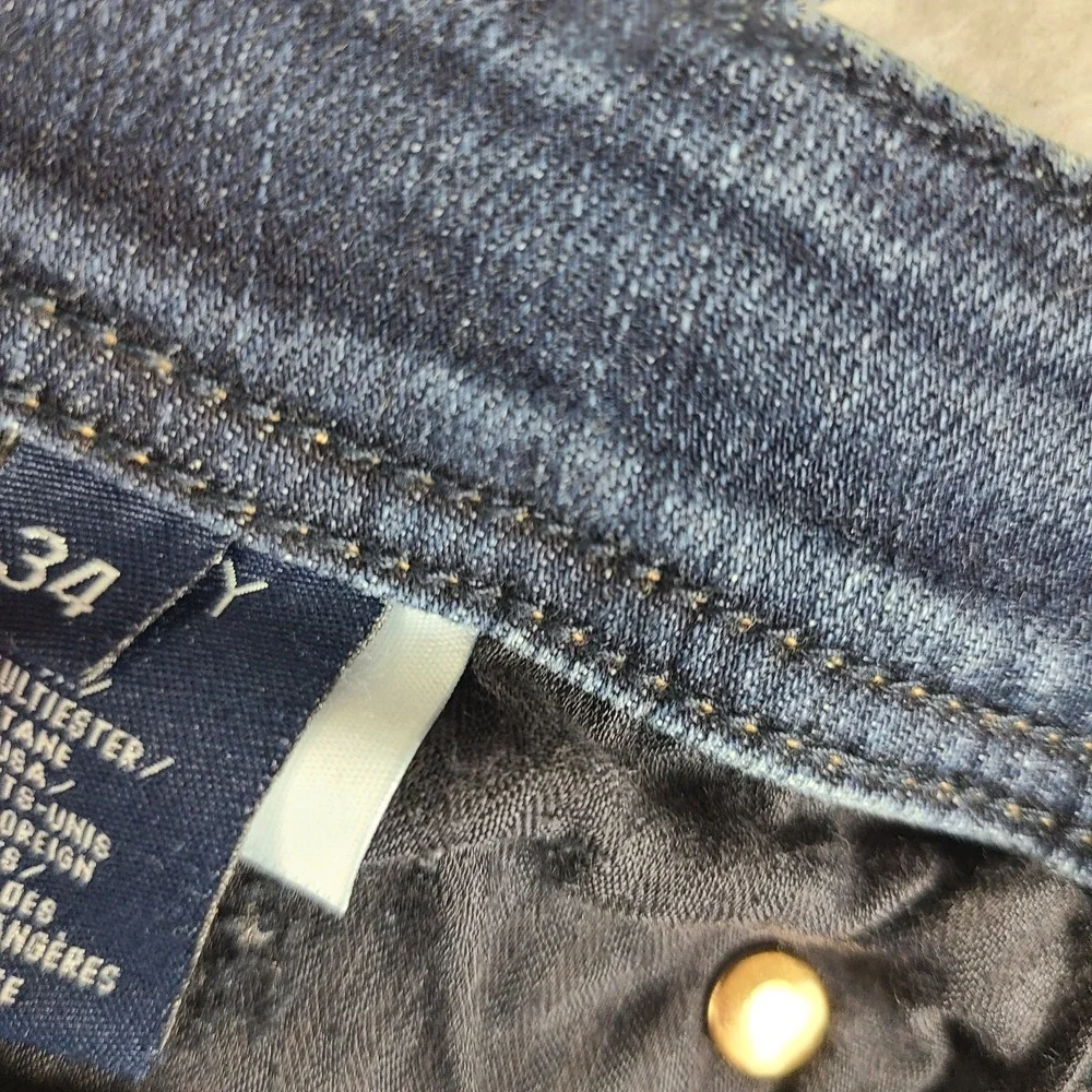 Fidelity Jeans Men 34x28 Blue Slim Straight Jimmy KRUSH Medium Wash Denim HEMMED